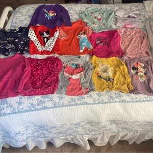 Toddler Girl 14-Piece Long Sleeve Shirts Bundle Size 4T